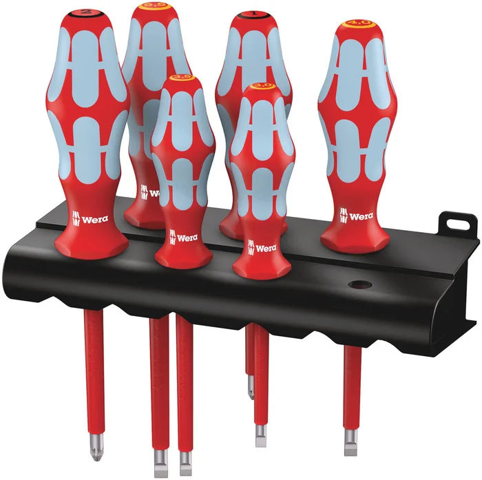 3165 i/6 Schraubendrehersatz, Edelstahl + Rack, 6-teilig