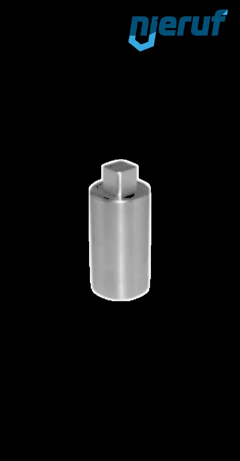 Adapterrohling Edelstahl Vierkant 27mm Nabenlänge 80mm Durchmesser 50mm
