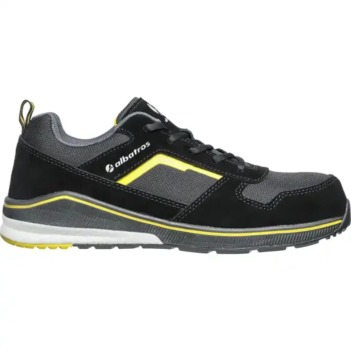 albatros COURT BLACK LOW sportlicher Sicherheitsschuh S3 schwarz/gelb Gr. 40