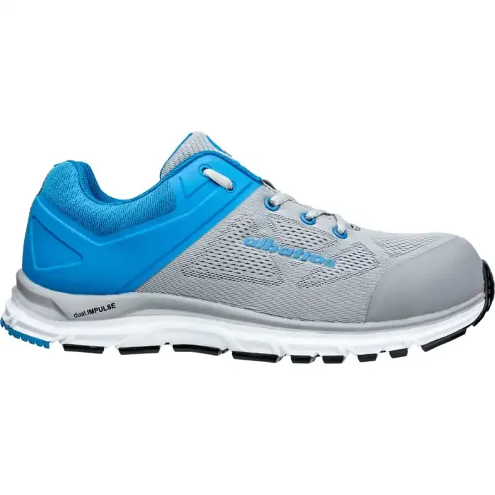 albatros LIFT GREY IMPULSE LOW sportlicher Sicherheitsschuh S1P grau/blau
