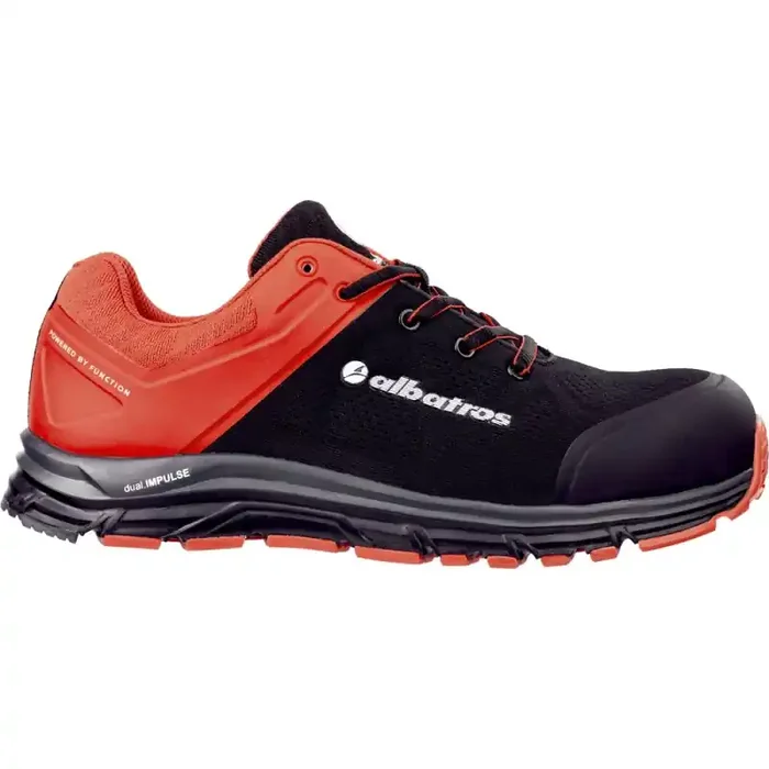 albatros LIFT RED IMPULSE LOW sportlicher Sicherheitsschuh S1P schwarz/rot Gr. 45