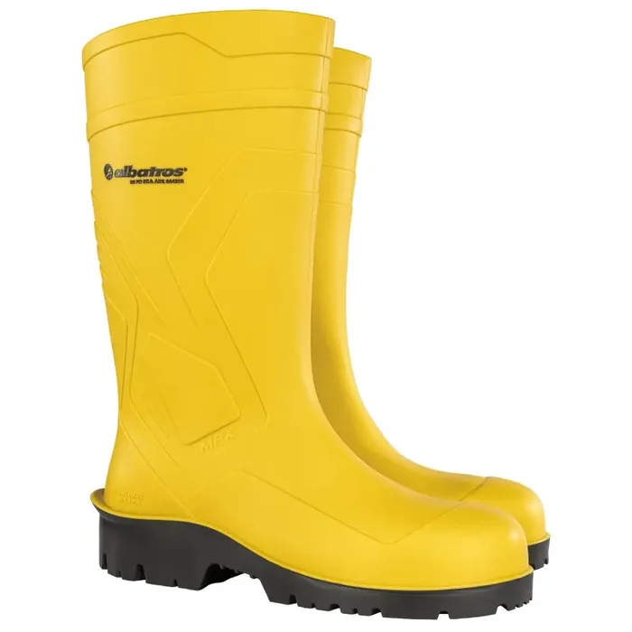 albatros PROTECTOR PLUS robuster Sicherheitsstiefel S5 aus PVC gelb Gr. 48