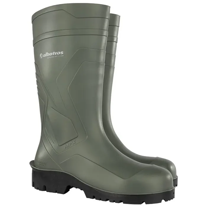 albatros PROTECTOR PLUS robuster Sicherheitsstiefel S5 aus PVC grün Gr. 39