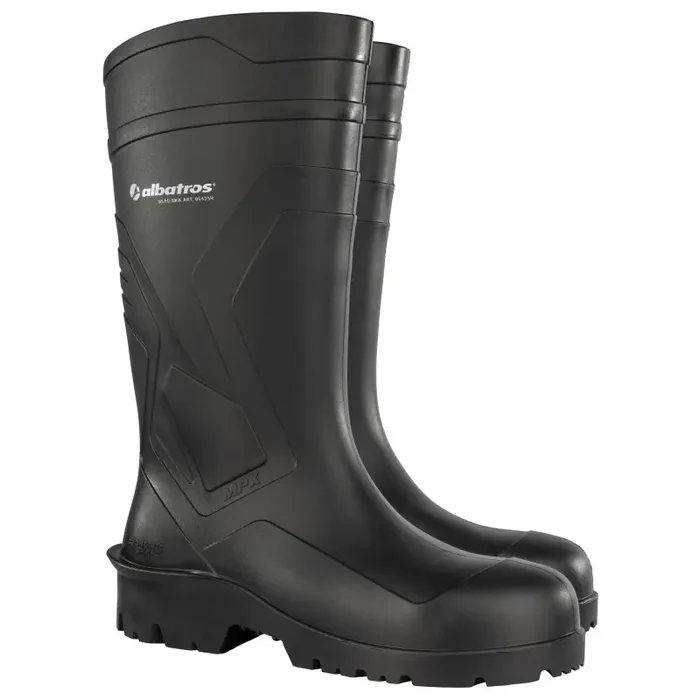 albatros PROTECTOR PLUS robuster Sicherheitsstiefel S5 aus PVC schwarz Gr. 39