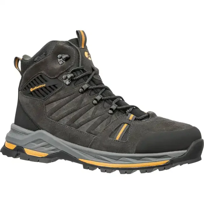 albatros TERANO GREY CTX MID hoher Trekkingschuh Velourleder grau 37