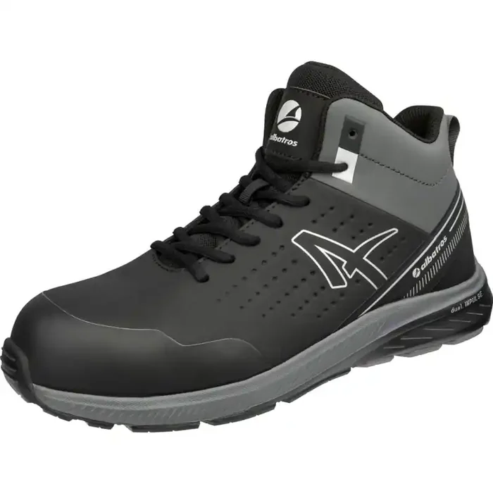 albatros VIGOR 2 IMPULSE BLACK MID S3S ESD hoher bequemer Sicherheitsschuh grau 41