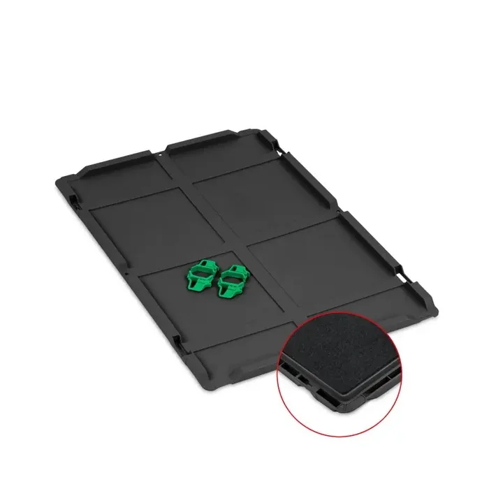 Auflagedeckel-Set mit Schaumstoff und grünen Schiebeschnappverschlüssen für NextGen 2.0 Cycle 600x400mm