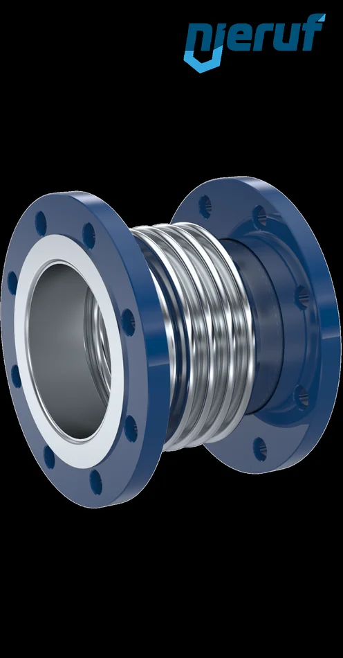 Axialkompensator DN200 Edelstahl-Balg und Stahl-Bördelflansch