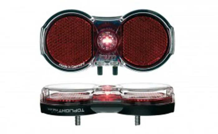 batterie-rücklicht b&m toplight flat permanent, batteriebetrieb mit schalter