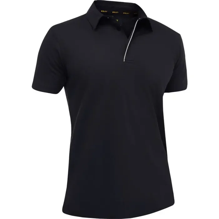 Bisley Polo-Shirt Herrenshirt Arbeitshemd doppellagiger Polyester Mesh schwarz M