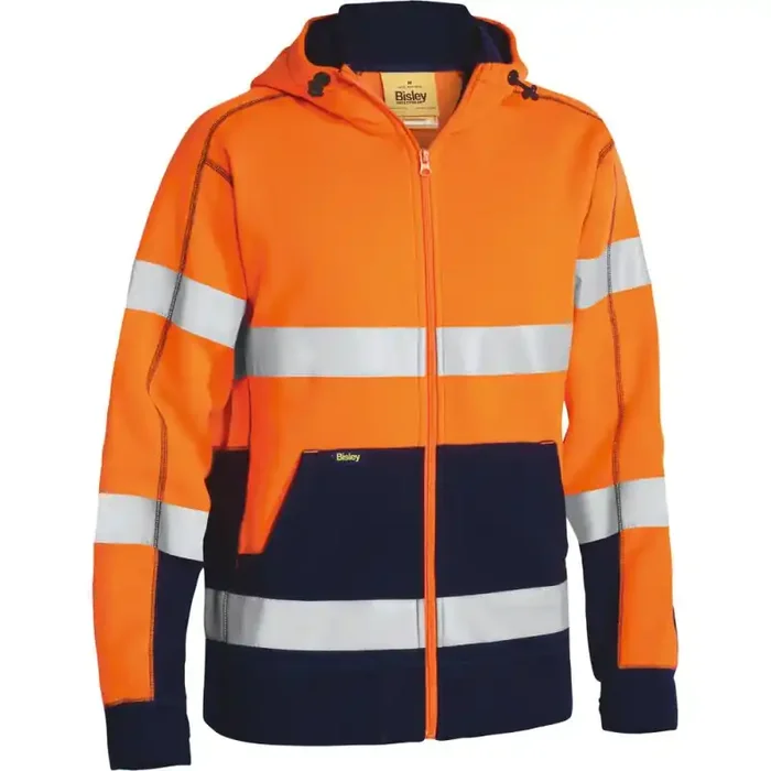 Bisley Warnschutz-Kapuzenpullover HI VIS FLEECE HOODIE Fleecepullover orange
