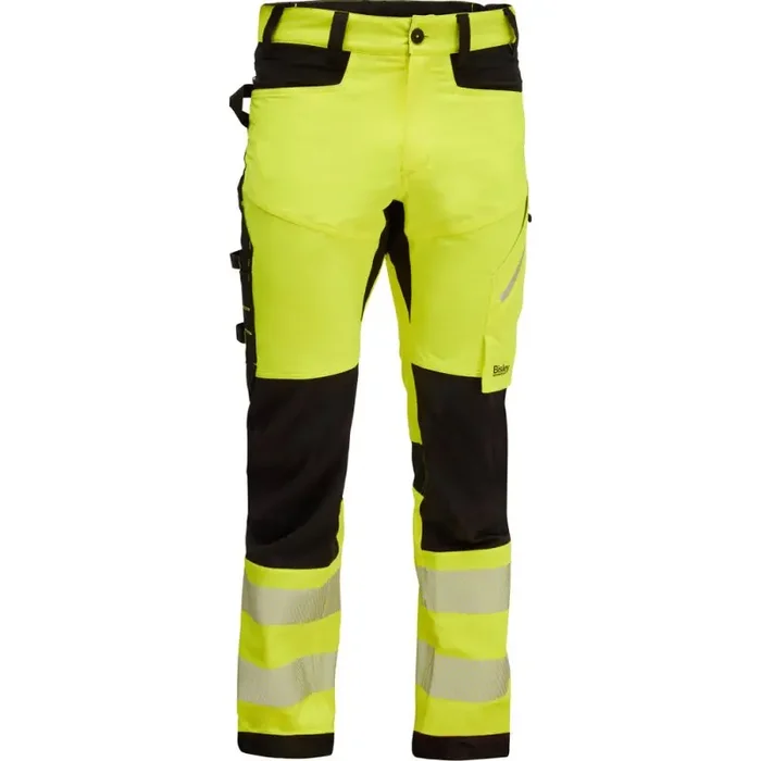 Bisley Warnschutzhose HI VIS BRADFORD Cargohose mit Kniepolstertaschen gelb