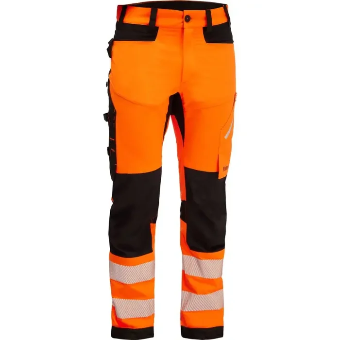 Bisley Warnschutzhose HI VIS BRADFORD Cargohose mit Kniepolstertaschen orange Gr. 48