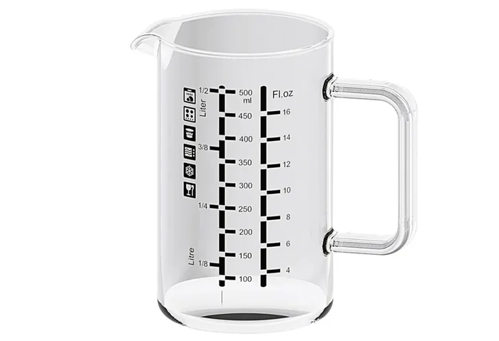 BOHEMIA CRISTAL Messbecher mit Henkel 0,5 l