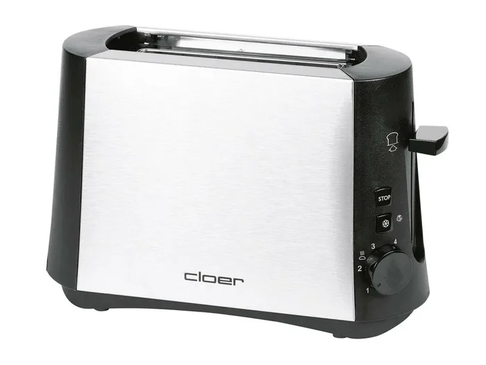 CLOER Toaster 3890 1Scheibe 600Watt Edelstahl/schwarz