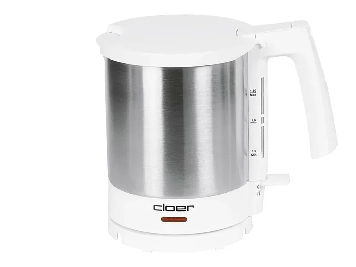 CLOER Wasserkocher 4711 1,5l 1800Watt weiß/Edelstahl