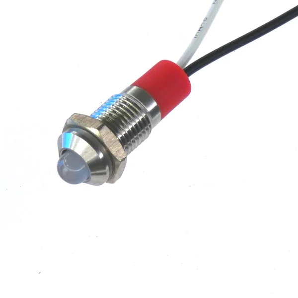 CML PL08SL LED Tafeleinbau-Anzeige Weiß 12V, Montage-Ø 8mm, Leiter