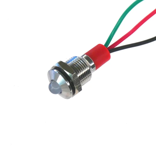 CML PL10SL LED Tafeleinbau-Anzeige Grün; Rot 12V, Montage-Ø 10mm, Leiter