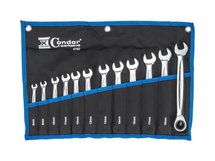 CONDOR Ratschenschlüsselsatz „xcess performance 41 in Rolltasche