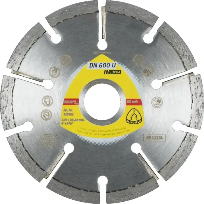 Diamant-Fugenfräser DN 600 U für Winkelschleifer für Estrich, Putz, Gasbeton 115 x 4,5 x 22,23 mm
