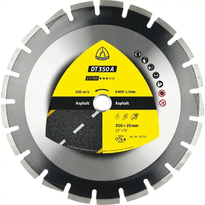 Diamantgroßtrennscheibe DT 350 A Extra für Asphalt Sandstein Weitverzahnung 400 x 3,6 x 25,4 mm