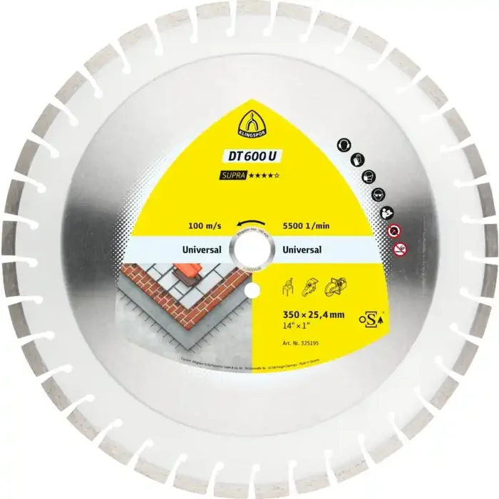 Diamantgroßtrennscheibe DT 600 U Supra für Beton Kalksandstein Kurzverzahnung 300 x 2,8 x 25,4 mm