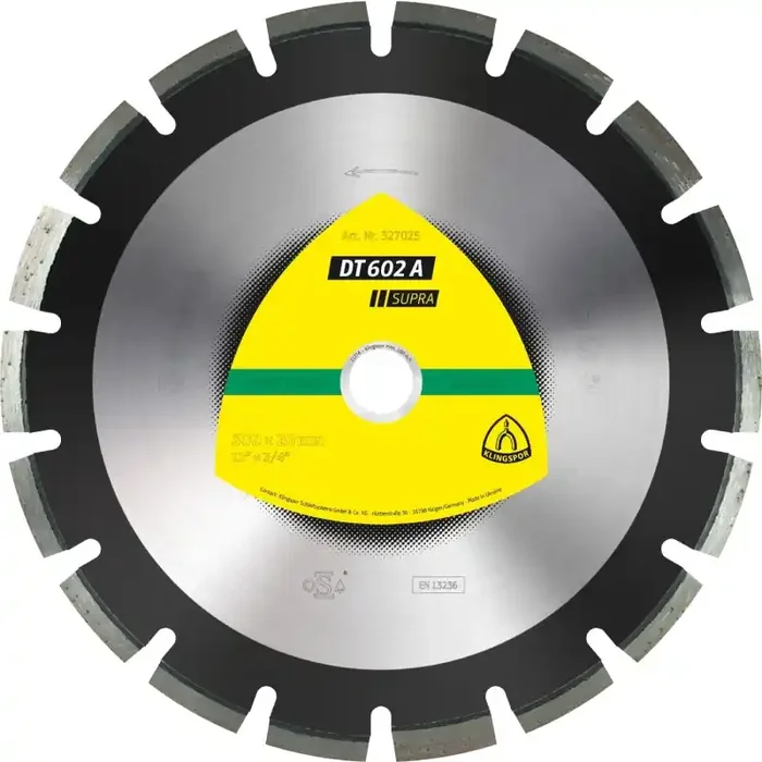 Diamantgroßtrennscheibe DT 602 A Supra für Asphalt Sandstein Weitverzahnung 350 x 3,2 x 20 mm