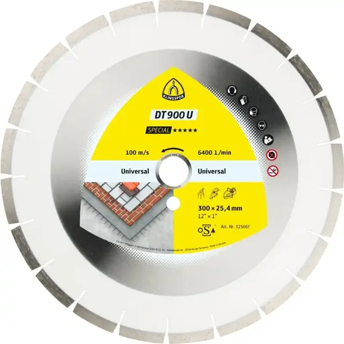 Diamantgroßtrennscheibe DT 900 U Special für Beton universal Kalksandstein Weitverzahnung 300 x 2,8 x 30 mm