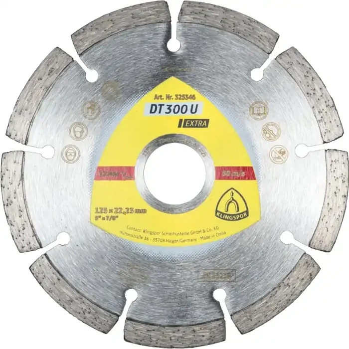 Diamanttrennscheibe DT 300 U Extra für Baustellenmaterialien Beton Standardverzahnung 115 x 1,6 x 22,23 mm