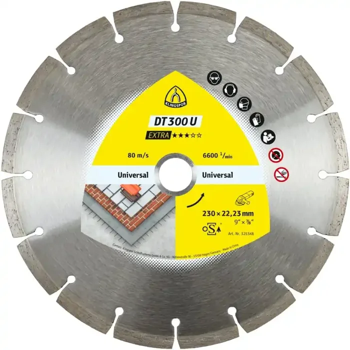 Diamanttrennscheibe DT 300 U Extra für Baustellenmaterialien Beton Standardverzahnung 180 x 2 x 22,23 mm