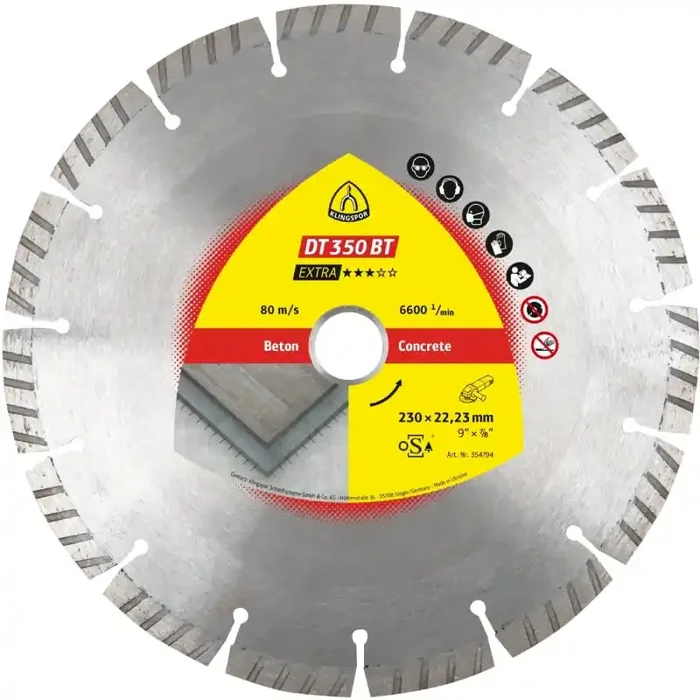 Diamanttrennscheibe DT 350 BT Extra für Beton Turboverzahnung 150 x 2,4 x 22,23 mm