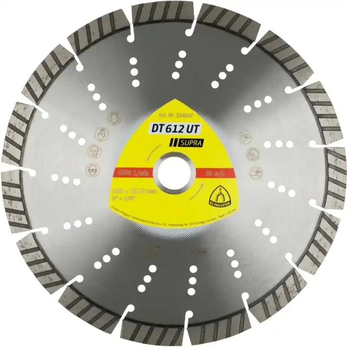 Diamanttrennscheibe DT 612 UT Supra für Beton Kalksandstein Turboverzahnung 230 x 2,6 x 22,23 mm