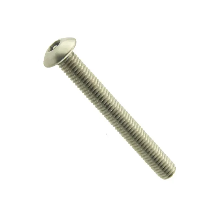 Diebstahlhemmende Schrauben ähnl. ISO 7380 Innen-6-kant mit Zapfen Edelstahl A2 – M 8 x 25 – 100 Stück
