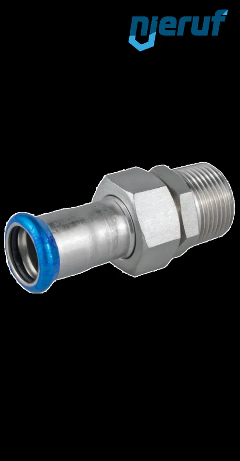 Durchgangsverschraubung I Pressfitting DN25 – 28,0 mm, Aussengewinde 1″ Zoll Edelstahl
