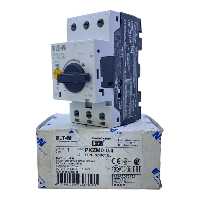 Eaton PKZM0-0,4 Motorschutzschalter 3 polig 40 – 60 Hz 690V AC IP20/IP00 5.22 W