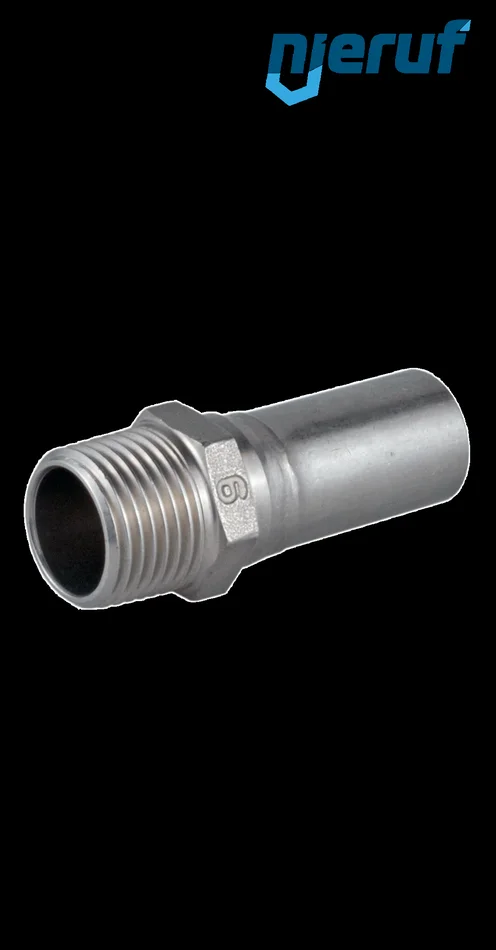 Einsteckende Pressfitting A DN32 – 35,0 mm auf 1 1/4″ Zoll Aussengewinde Edelstahl