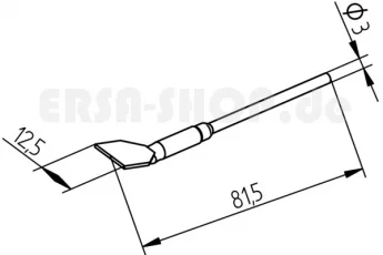 ERSADUR LF-Entlötspitzenpaar, Spatenform 12.5 mm