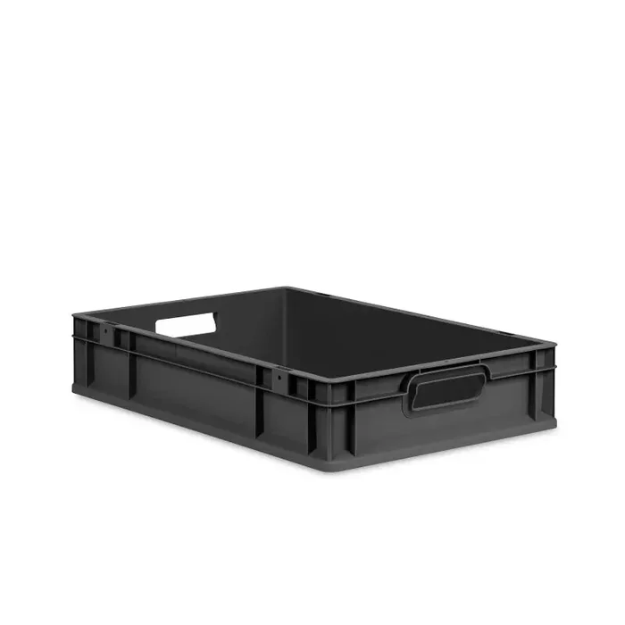 Eurobox NextGen 2.0 Cycle anthrazit offene Griffmulden ohne Farbring – 600x400x120mm