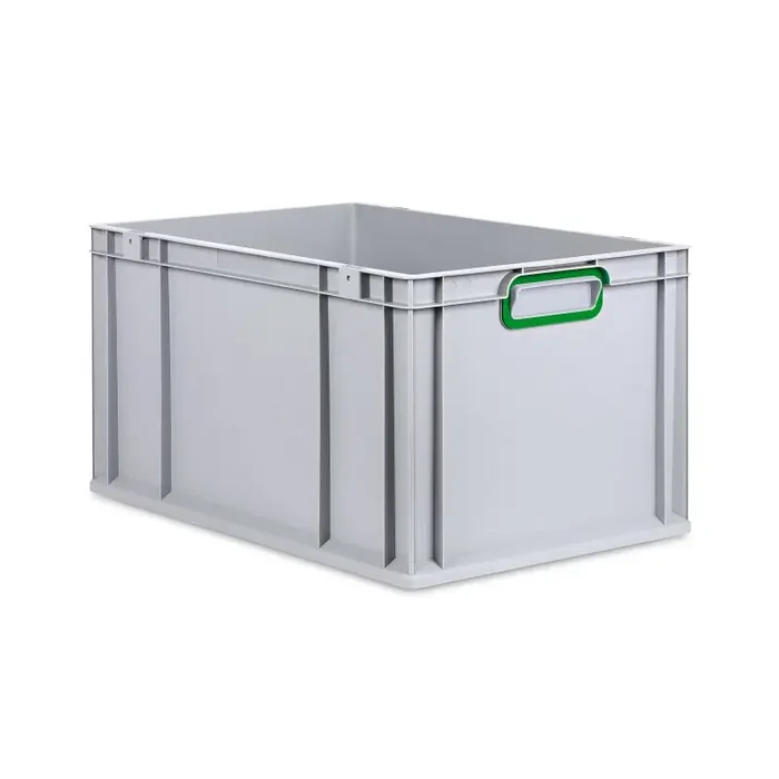 Eurobox NextGen 2.0 grau geschlossene Griffmulden mit wechselbarem Farbring