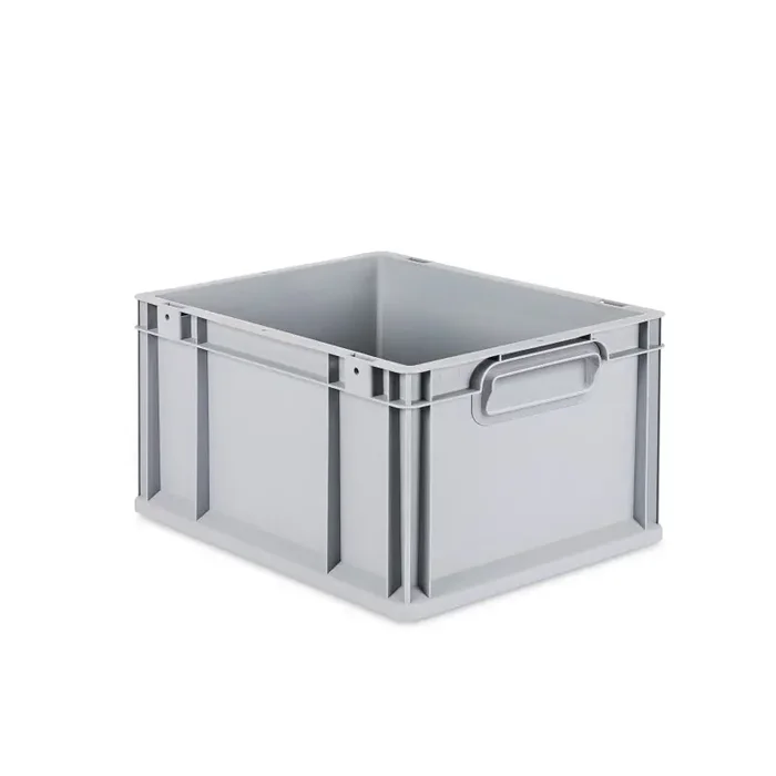 Eurobox NextGen 2.0 grau geschlossene Griffmulden ohne Farbring – 400x300x220mm
