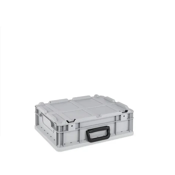Eurobox NextGen Portable mit Deckel und seitlichem Koffergriff – 400x300x135mm – Grau