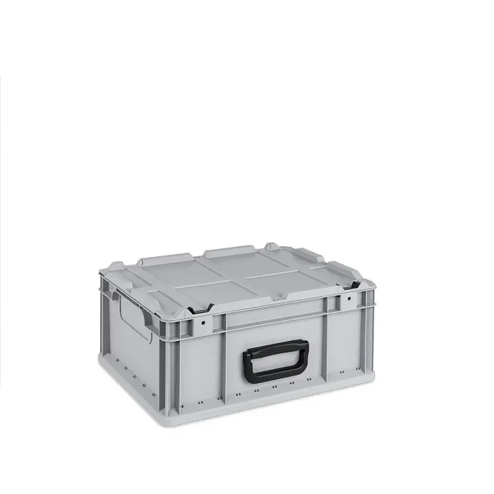 Eurobox NextGen Portable mit Deckel und seitlichem Koffergriff – 400x300x185mm – Grau