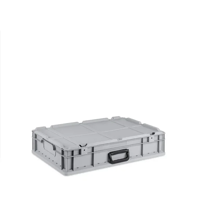 Eurobox NextGen Portable mit Deckel und seitlichem Koffergriff – 600x400x135mm – Grau