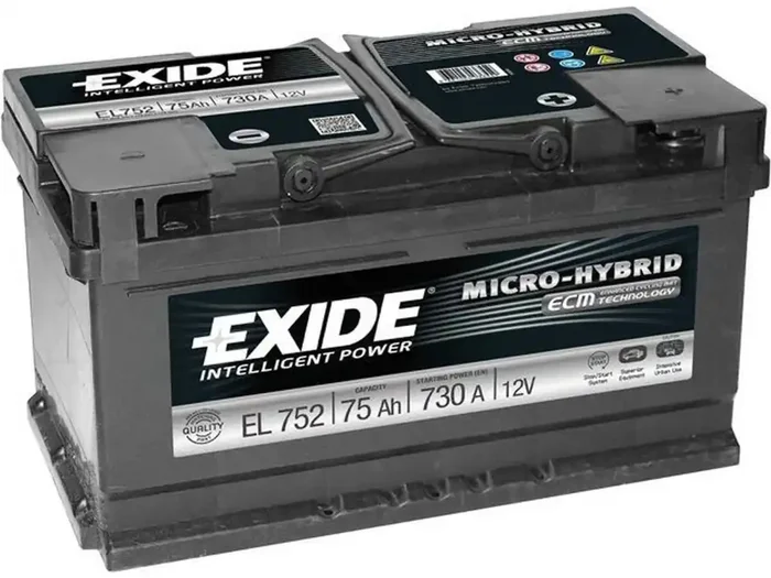 EXIDE Starterbatterie „EFB“ 3DX Gitter T „EL752“