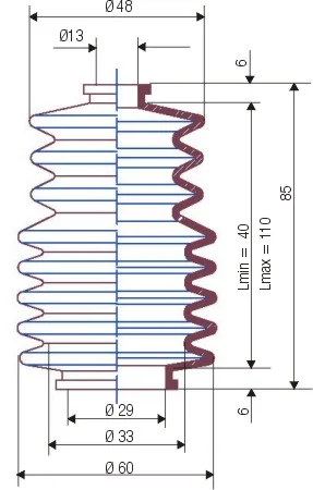 Faltenbalg F-3040-NBR