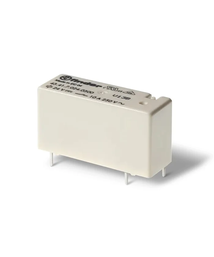 Finder 48V dc Spule 1-poliger Wechsler Printrelais 10A