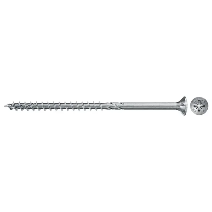 fischer Holzschraube PowerFast II Teilgewinde Senkkopf PZ2 blau verzinkt 5 x 50 mm – 500 Stück