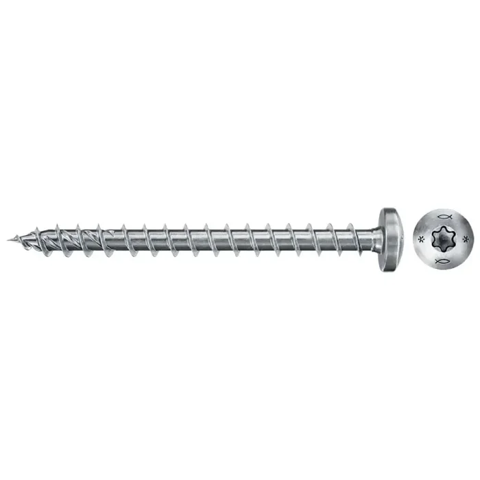 fischer Holzschraube PowerFast II Vollgewinde Halbrundkopf TX20 blau verzinkt 4 x 16 mm – 200 Stück