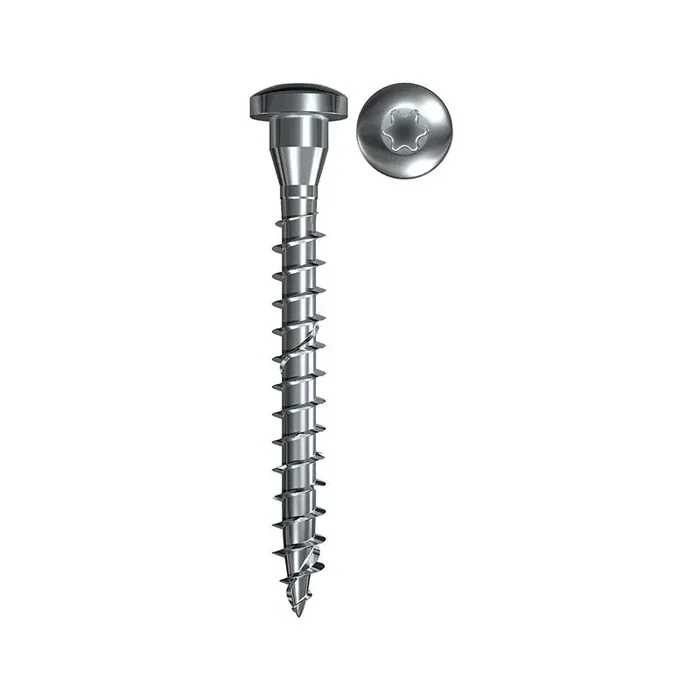 fischer PowerFast Holzverbinderschraube Vollgewinde Stahl verzinkt Panhead TX 5 x 40 mm – 200 Stück