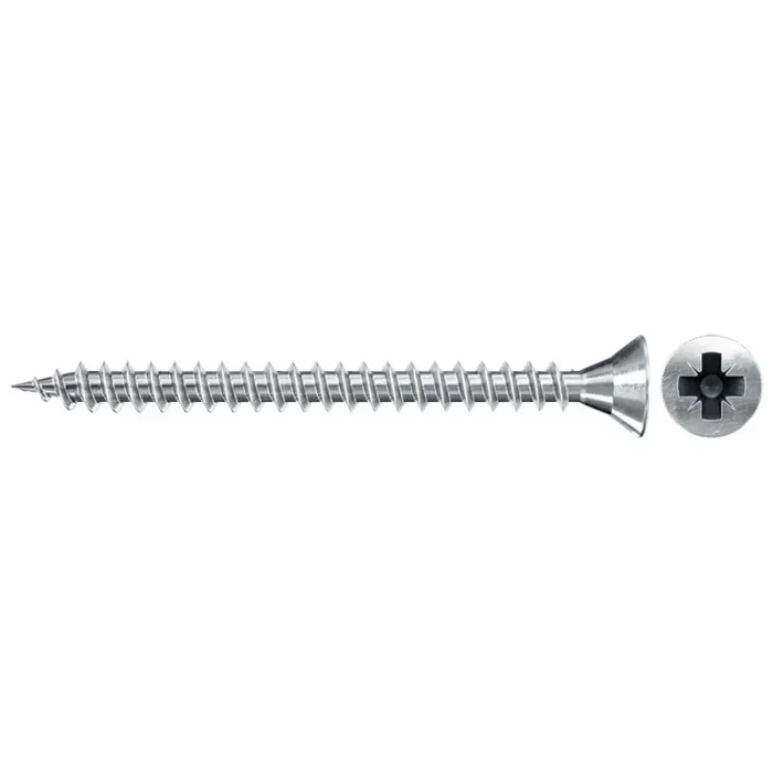 fischer Spanplattenschraube FSPII Vollgewinde Senkkopf PZ2 blau verzinkt 4 x 25 mm – 1000 Stück